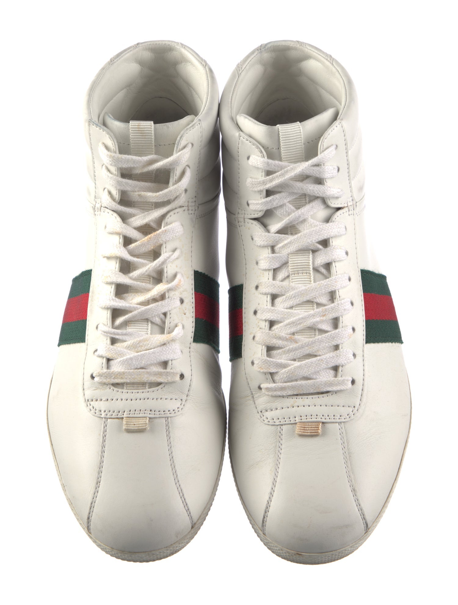 Gucci Web Accent Leather Sneakers
